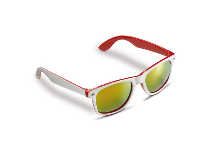 Lunettes de soleil publicitaire bi-couleur Blanc / Rouge